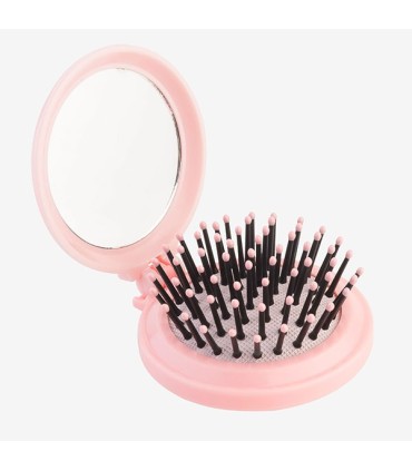 Brosse à cheveux + miroir "Good luck"