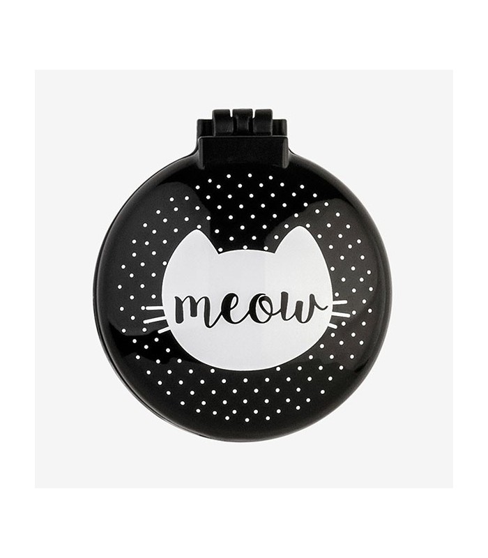 Brosse à cheveux + miroir "Meow"