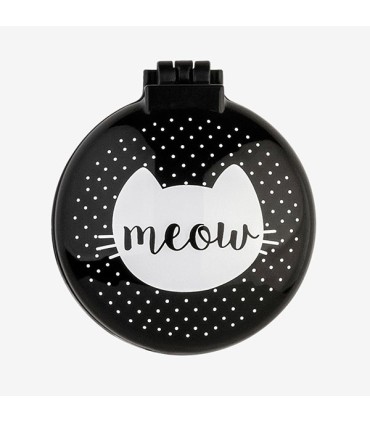Brosse à cheveux + miroir "Meow"
