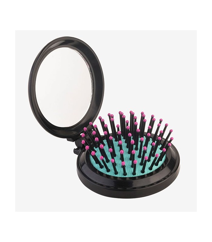 Brosse à cheveux + miroir "Good luck"