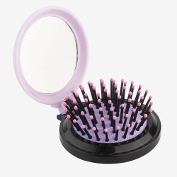 Brosse à cheveux + miroir "Good luck"
