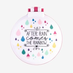 Brosse à cheveux + miroir "Good luck"