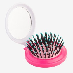 Brosse à cheveux + miroir "Good luck"