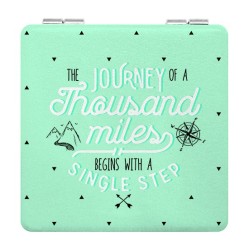 Brosse à cheveux + miroir "Good luck"