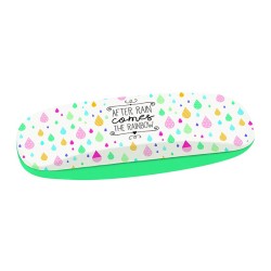 Etui à lunettes et stylos "After rain comes the rainbow"