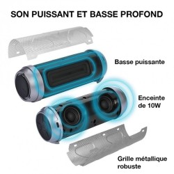 Enceinte Bluetooth transportable anti-choc et résistante à l'eau