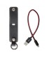 Câble porte-clés sortie micro USB et iPhone noir
