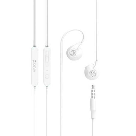 Oreillette mains libres avec micro, blanc