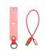 Câble porte-clés sortie micro USB et iPhone rouge