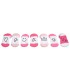 Coffret 7 paire de chaussettes pour filles, roses