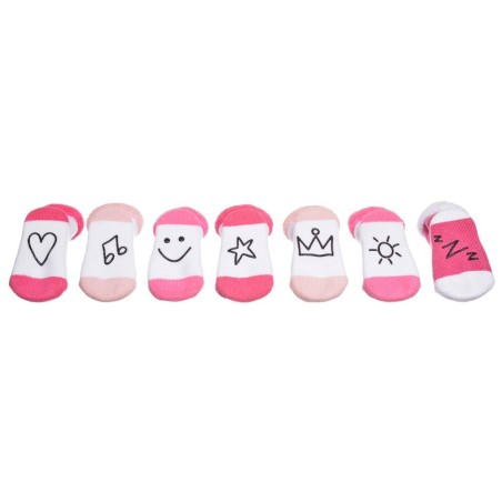 Coffret 7 paires de chaussettes pour filles, roses