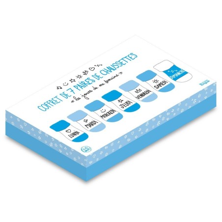 Coffret 7 paire de chaussettes pour filles, roses