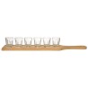 Planche avec 6 verres pour apéro