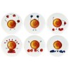 Coffret 6 assiettes en porcelaine "Les Gourmandes"