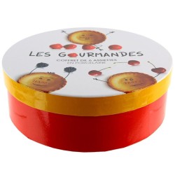 Coffret 6 assiettes en porcelaine "Les Gourmandes"