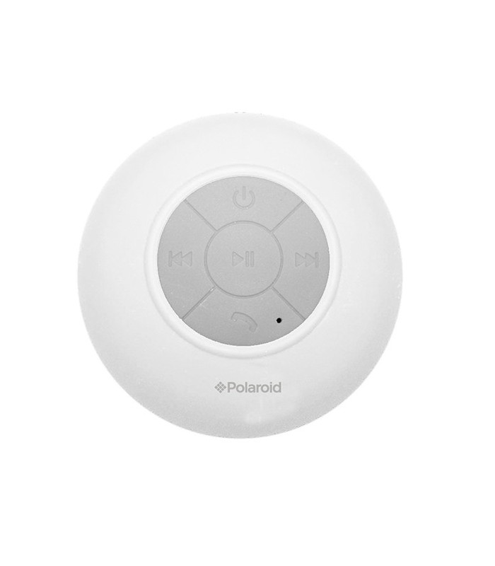 Haut-parleur Bluetooth blanc Polaroid pour la douche