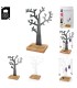 Porte-bjoux Arbre avec socle bois, noir