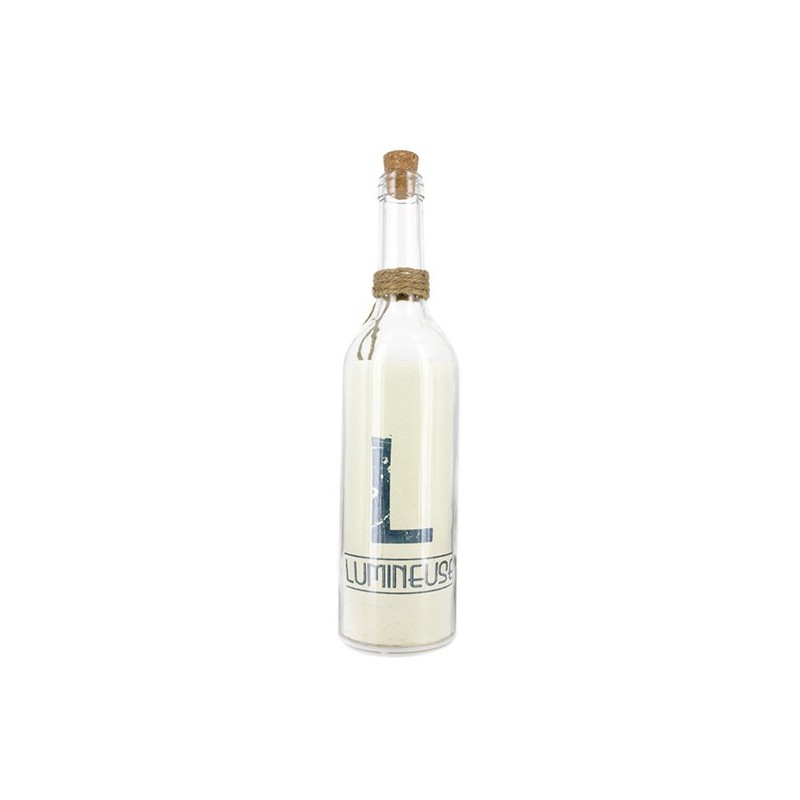 Bouteille lumineuse, bleue