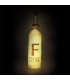 Bouteille lumineuse, lettre F "Festive"