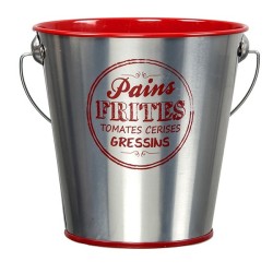 Seau de table en zinc, noir