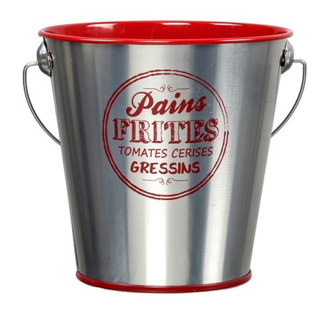 Seau de table en zinc, noir