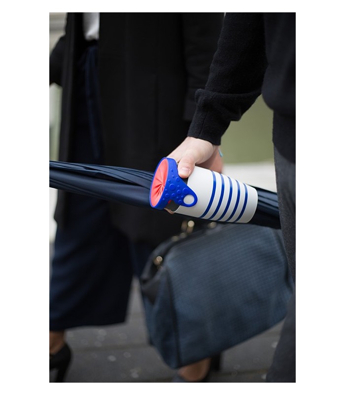 Mug étanche blanc rayé bleu Twizz Marcel -Néolid