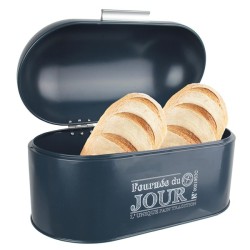 Boîte à pain "Fournée du jour", noir