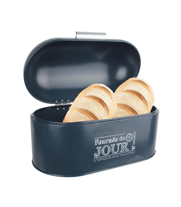 Boîte à pain "Fournée du jour", noir
