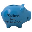 Tirelire Cochon "Futur Milliardaire", argent