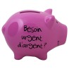 Tirelire Cochon "Futur Milliardaire", argent