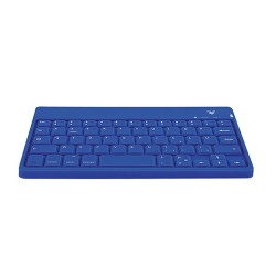 Clavier connecté Bluetooth en silicone bleu
