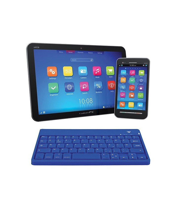 Clavier connecté Bluetooth en silicone noir