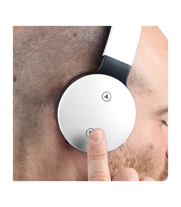 Casque compatible Bluetooth, blanc