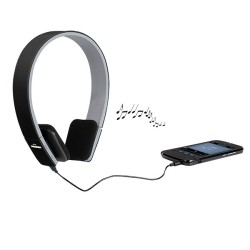 Casque compatible Bluetooth, noir