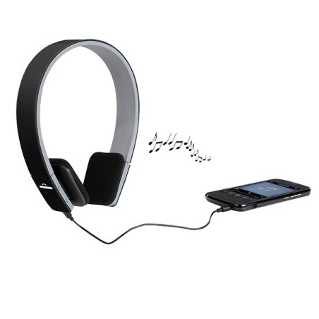 Casque compatible Bluetooth, noir