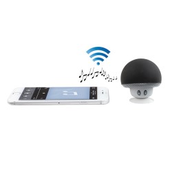 Mini haut-parleur Bluetooth noir look champignon