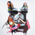 Mini Toile Bulldog 40 cm x 40 cm