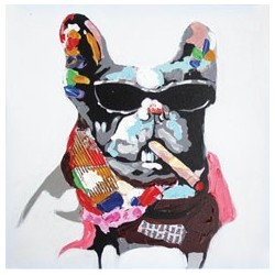 Toile Bulldog 60 cm x 60 cm
