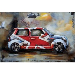 Toile Art Métal Voiture 40 cm x 60 cm