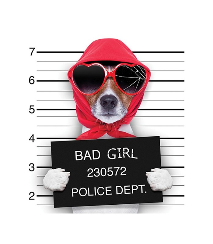 Impression sur verre 40 cm x 40 cm Bad Girl