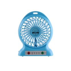 Ventilateur sans fil rechargeable 1200 mAh, "Mon ventilo anti coup de chaud" noir