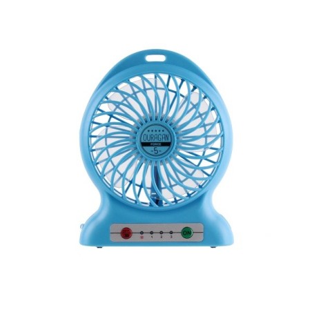 Ventilateur sans fil rechargeable 1200 mAh, "Mon ventilo anti coup de chaud" noir