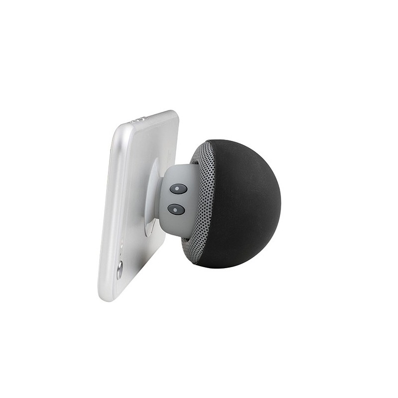 Mini haut-parleur Bluetooth noir look champignon