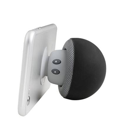 Mini haut-parleur Bluetooth noir look champignon