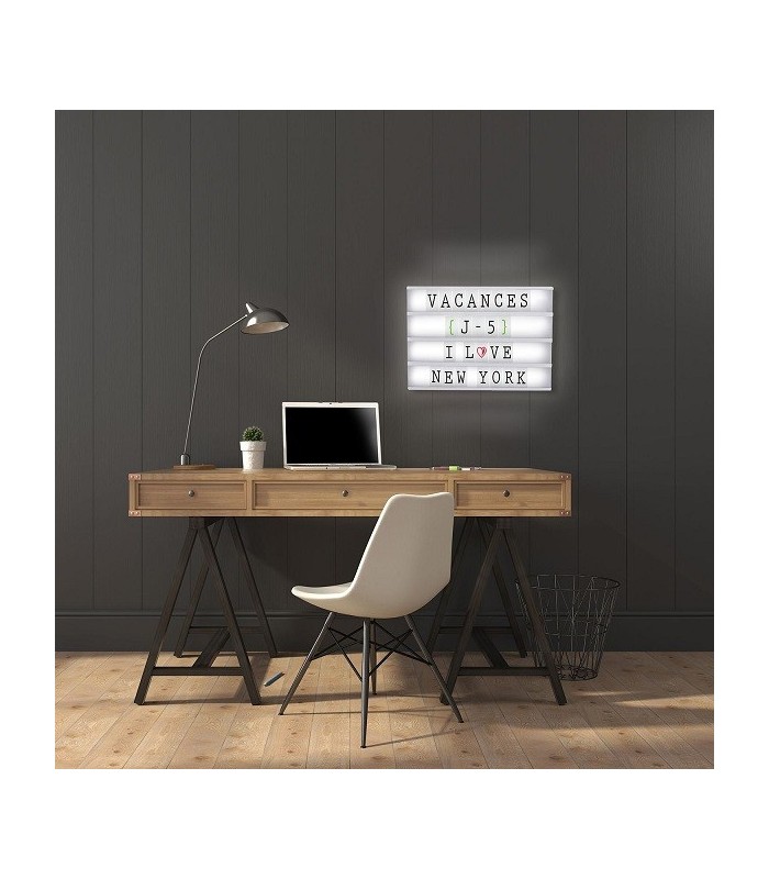 Boîte lumineuse à message format A3 + 85 caractères