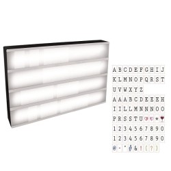 Boîte lumineuse à message format A3 + 85 caractères