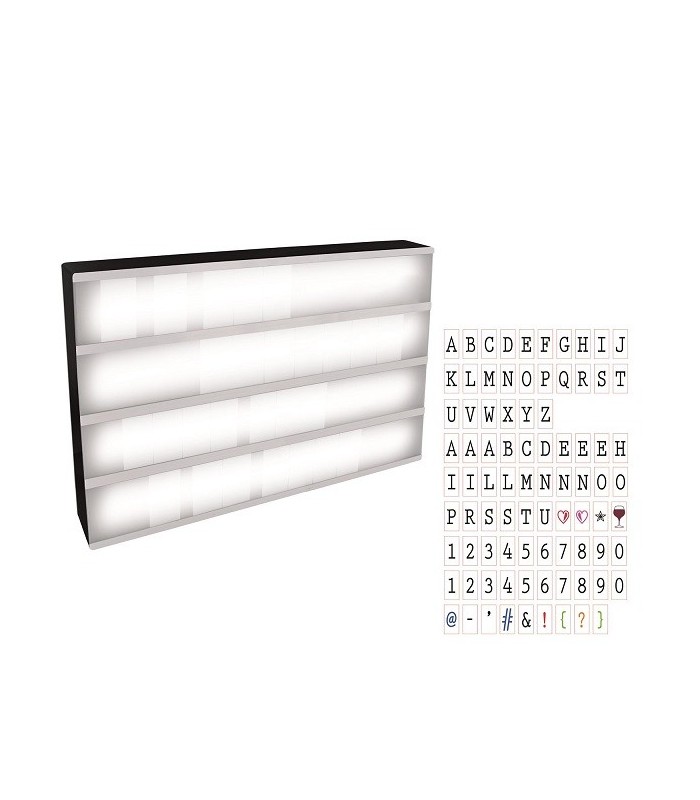 Boîte lumineuse à message format A3 + 85 caractères