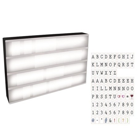 Boîte lumineuse à message format A3 + 85 caractères