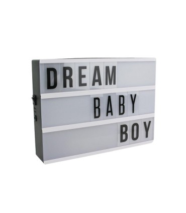 Boîte lumineuse à message format A4 + 85 caractères, gris