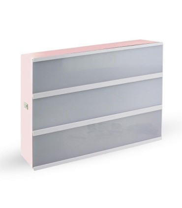 Boîte lumineuse à message format A4 + 85 caractères, rose